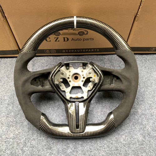 CZD auto parts for 2018-2019 Infiniti Q50/Q60/QX50 carbon fiber steering wheel with black alcantara