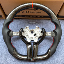 Load image into Gallery viewer, CZD Autoparts for BMW M1 M2 M3 M4 X5M X6M carbon fiber steering wheel with red stripe line