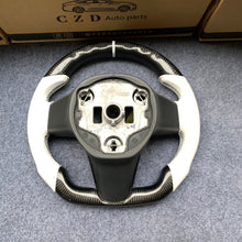 Load image into Gallery viewer, CZD Tesla Model 3 2017/2018/2019/2020 carbon fiber steering wheel with airbag cover