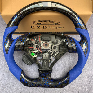 CZD auto parts For Honda Acura TSX 2004-2008 carbon fiber steering wheel with blue perforated leather