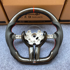 CZD Autoparts For BMW F83 M5 F10 M6 F06 F12 F13 carbon fiber steering wheel inner trim in gloss black
