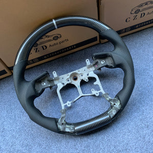CZD For Toyota Tundra 2014/2015/2016/2017 carbon fiber steering wheel with perforated leather sides
