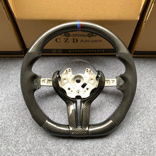 Load image into Gallery viewer, CZD Autoparts for BMW M1 M2 M3 M4 F80 F82 F83 carbon fiber steering wheel gloss top and bottom