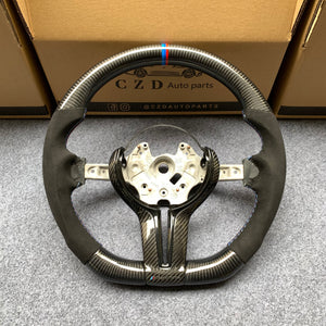 CZD Autoparts for BMW M1 M2 M3 M4 F80 F82 F83 carbon fiber steering wheel gloss top and bottom