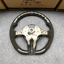 Load image into Gallery viewer, CZD Autoparts For BMW X5 M F85 X6 M F86 carbon fiber steering wheel black alcantara sides