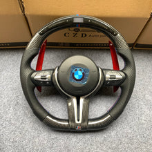 Load image into Gallery viewer, CZD Autoparts for BMW M1 M2 M3 M4 X5M X6M  carbon fiber steering wheel with LED