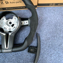 Load image into Gallery viewer, CZD Autoparts For BMW f series M1 M2 M3 M4 carbon fiber steering wheel black alcantara sides