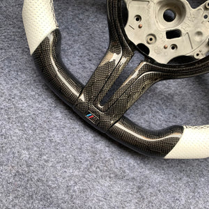 CZD Autoparts for BMW M5 F10 M6 F12 F13 carbon fiber steering wheel Honeycomb carbon fiber with top and bottom