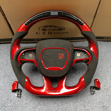 Load image into Gallery viewer, CZD 2015-2023 Dodge Challenger carbon fiber steering wheel with airbag cover