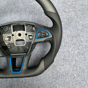 CZD auto parts for Ford EcoSport 2017-2021 carbon fiber steering wheel with blue carbon fiber