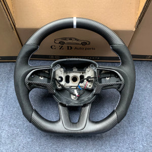 CZD Autoparts For Dodge Durango 2018-2021 carbon fiber steering wheel matte carbon fiber trim