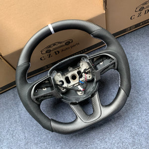 CZD Autoparts For Dodge Durango 2018-2021 carbon fiber steering wheel matte carbon fiber trim