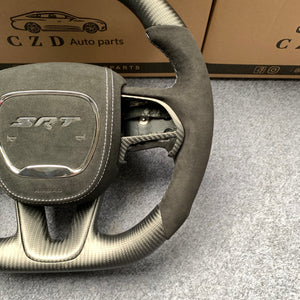 CZD Autoparts For Dodge Charger 2015-2021 carbon fiber steering wheel matte carbon fiber top&bottom