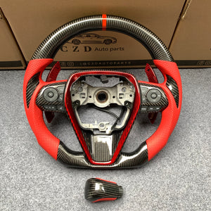 CZD Autoparts for Toyota 8th gen camry 2018-2023 carbon fiber steering wheel