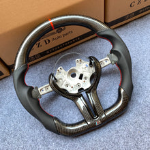 Load image into Gallery viewer, CZD Autoparts for BMW M1 M2 M3 M4 X5M X6M carbon fiber steering wheel with red stripe line