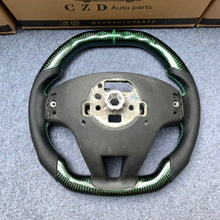 Load image into Gallery viewer, CZD Autoparts For Volvo 2017 V60 R carbon fiber steering wheel gloss green wire carbon fiber trim