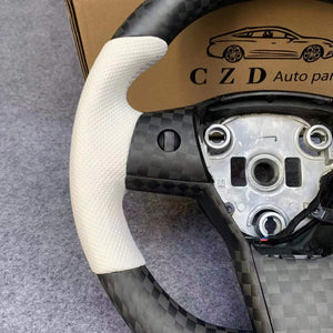 CZD Tesla Model 3 2017/2018/2019/2020 carbon fiber steering wheel with matte
