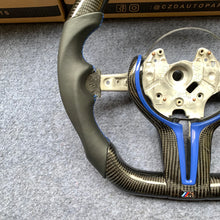 Load image into Gallery viewer, CZD Autoparts for BMW M1 M2 M3 M4 F80 F82 F83 carbon fiber steering wheel 3MM blue strip