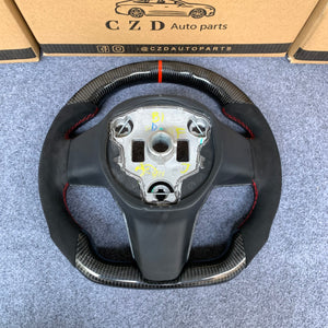 CZD Tesla Model 3 2017/2018/2019/2020 carbon fiber steering wheel with alcantara