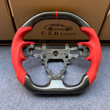 Load image into Gallery viewer, CZD Autoparts For Honda FK2 carbon fiber steering wheel red perforated leather sides