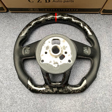 Load image into Gallery viewer, CZD Autoparts For A4 (B9) Avant carbon fiber steering wheel with Japanese LED