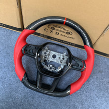 Load image into Gallery viewer, CZD For 2022/2023 Honda Civic carbon fiber steering wheel with perforated leather sides