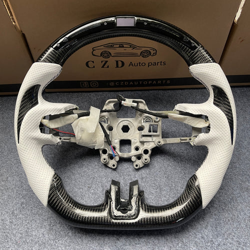 Ford Mustang 2018 2019 2020 2021 2022 carbon fiber steering wheel from czd auto parts with LED