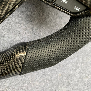 CZD Autoparts for Toyota Avalon 2019-2022 carbon fiber steering wheel round top and flat bottom