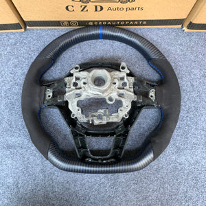CZD Autoparts For Honda Civic 2021-2022 carbon fiber steering wheel matte carbon fiber trim