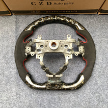 Load image into Gallery viewer, CZD Autoparts For Honda FK2 carbon fiber steering wheel forged carbon fiber with golden flakes thumbgrips