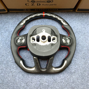 2015-2023 Dodge Charger carbon fiber steering wheel from CZD with red stripe line