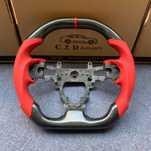 Load image into Gallery viewer, CZD Autoparts For Honda FK2 carbon fiber steering wheel red perforated leather sides