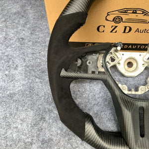 CZD auto parts for Nissan GTR R50 2017-2022 carbon fiber steering wheel with black alcantara