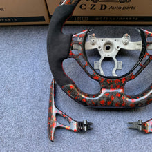Load image into Gallery viewer, CZD autoparts for Nissan gtr r35 2009-2016 carbon fiber steering wheel with red stripe line