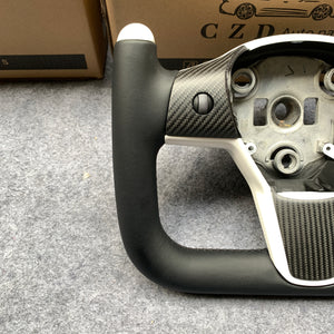 Tesla Model 3 2017/2018/2019/2020 carbon fiber steering wheel from CZD with yoke