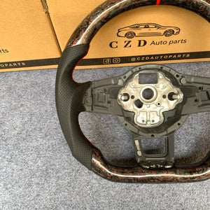 Volkswagen Golf MK7 2015 2016 2017 2018 2019 carbon fiber steering wheel from czd auto parts