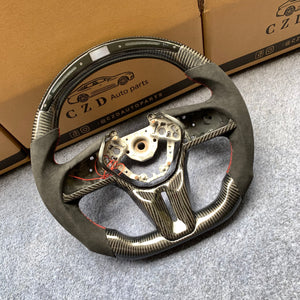 CZD auto parts for Nissan GTR R50 2017-2022 carbon fiber steering wheel with alcantara