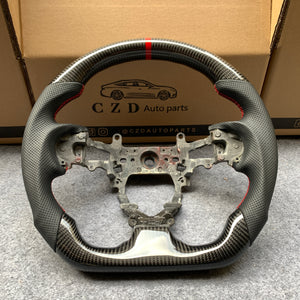 CZD auto parts For Honda FK2 Carbon Fiber Steering Wheel With Round Top And Flat Bottom