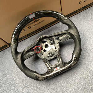CZD Autoparts For A4 (B9) Avant carbon fiber steering wheel with Japanese LED