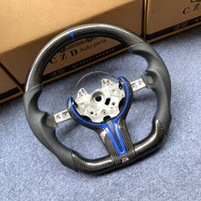 Load image into Gallery viewer, CZD Autoparts for BMW M1 M2 M3 M4 F80 F82 F83 carbon fiber steering wheel Blue inner trim