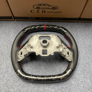 CZD Chevrolet Corvette C8 2020 carbon fiber steering wheel with red stripe line