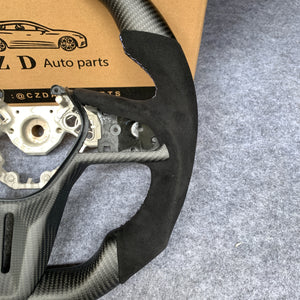 CZD auto parts for Nissan GTR R50 2017-2022 carbon fiber steering wheel with black alcantara