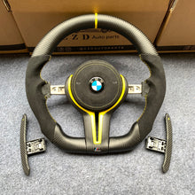 Load image into Gallery viewer, CZD Autoparts for BMW M1 M2 M3 M4 F80 F82 F83 carbon fiber steering wheel with black airbag cover