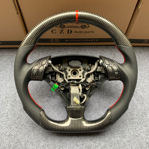 CZD auto parts For Honda Accord CL7 CL9 2003-2005 carbon fiber steering wheel with red stripe