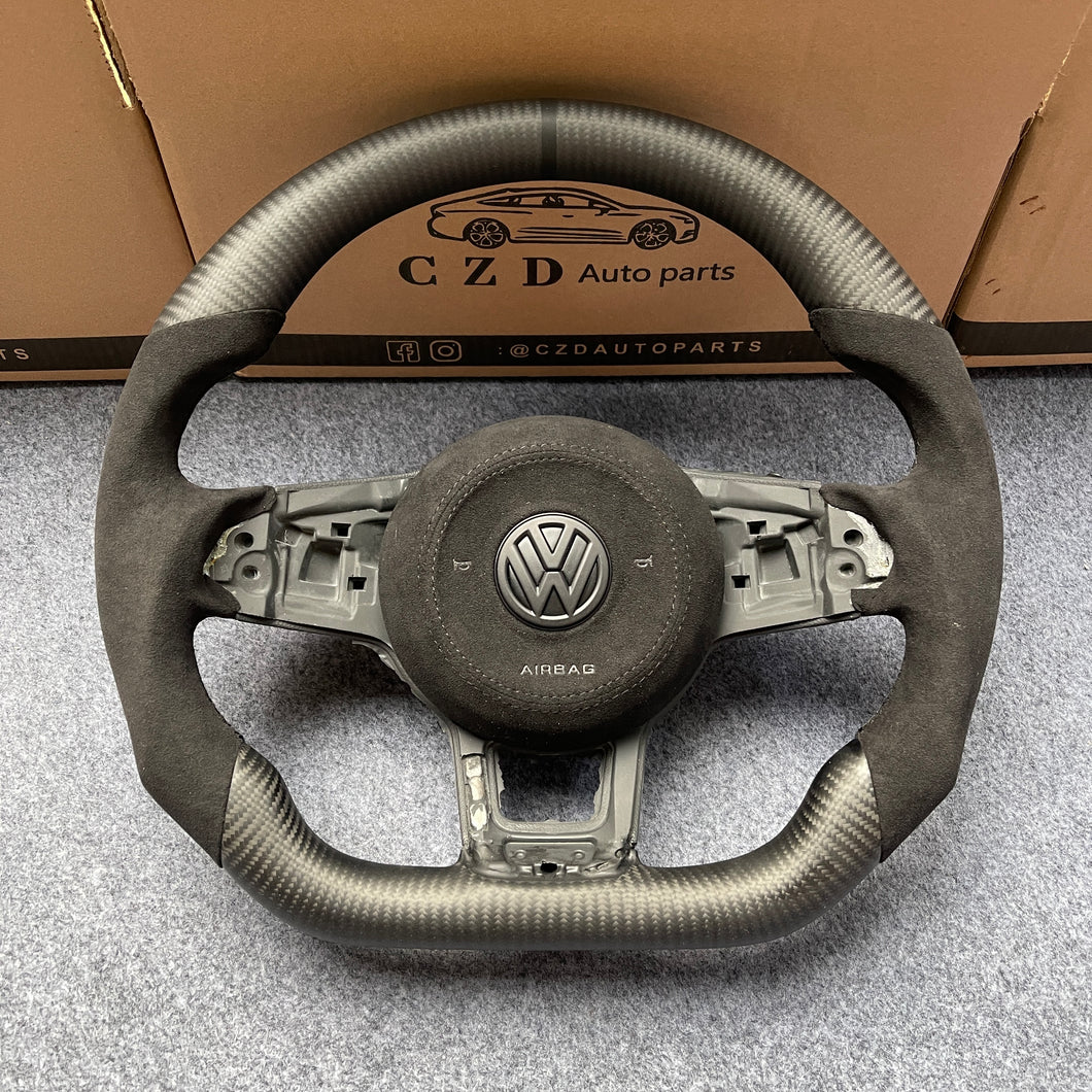 Volkswagen MK7 2015 2016 2017 2018 2019 carbon fiber steering wheel from czd auto parts