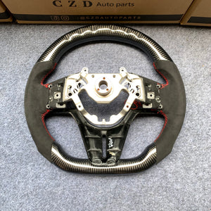 CZD auto parts for Nissan GTR R50 2017-2022 carbon fiber steering wheel with led light