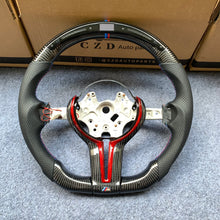 Load image into Gallery viewer, CZD Autoparts for BMW M1 M2 M3 M4 X5M X6M carbon fiber steering wheel with LED