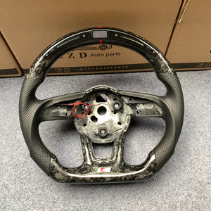 CZD Autoparts For A4 (B9) Avant carbon fiber steering wheel with Japanese LED