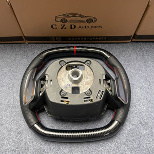 CZD Chevrolet Corvette C8 2020 carbon fiber steering wheel with black carbon fiber