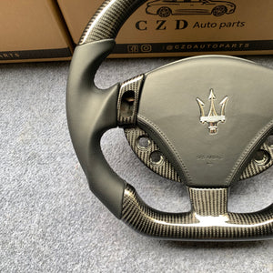 CZD auto parts For Maserati Gran Turismo carbon fiber steering wheel with black carbon fiber